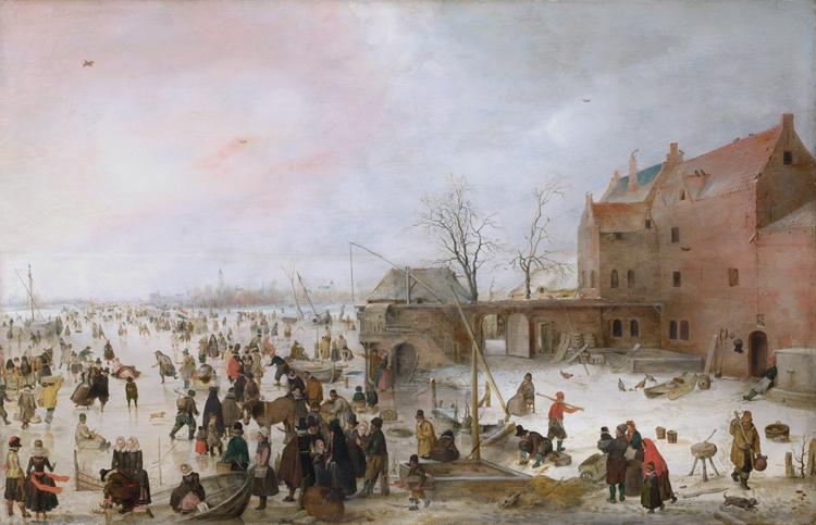 Hendrick Avercamp A Scene on the Ice Near a Town (nn03) oil painting picture